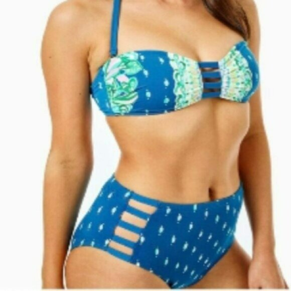 Lilly Pulitzer Rumy High Waisted Swim Bikini Bottom NWT Size 8 Rare - Picture 1 of 12